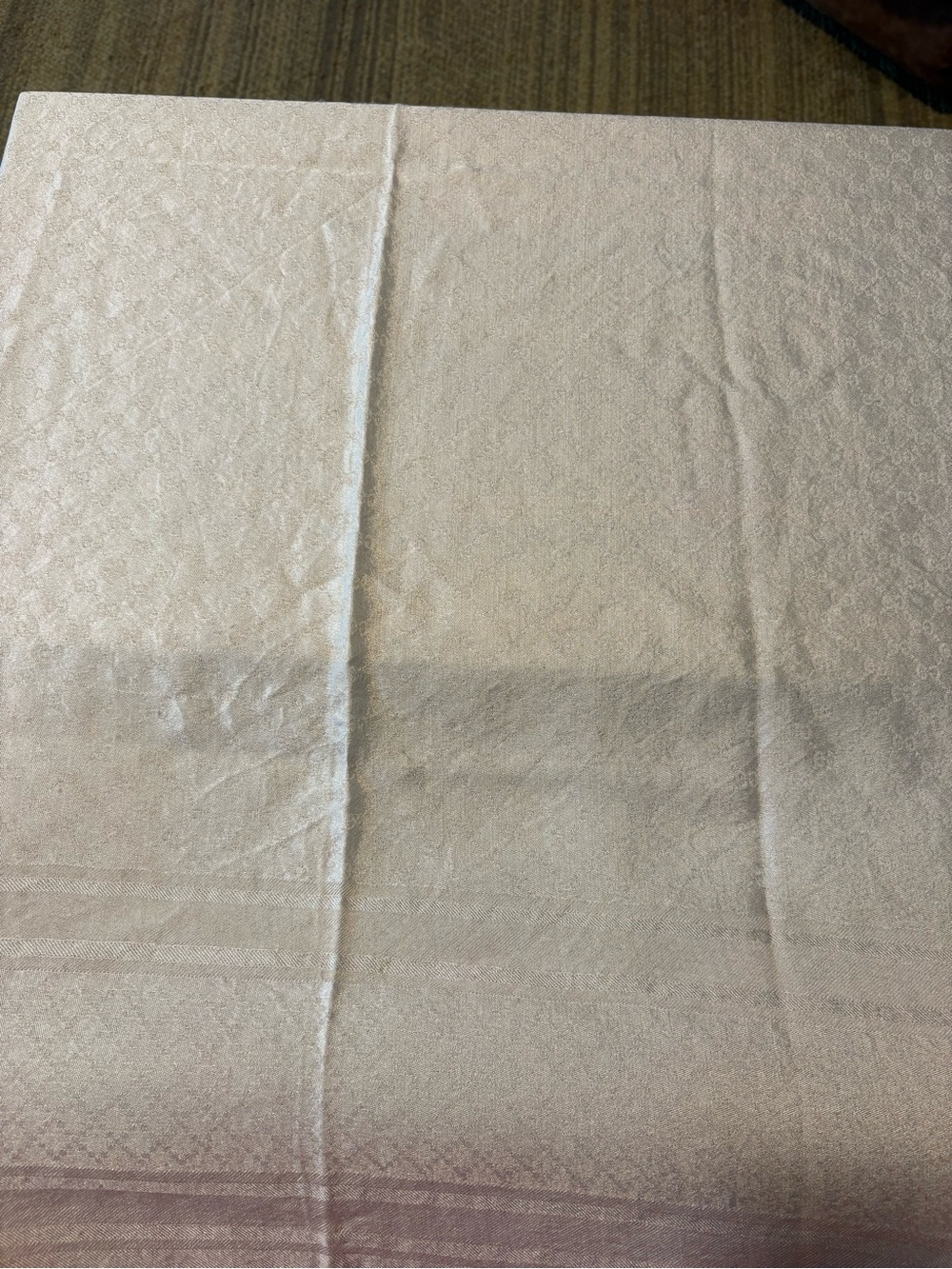 Gucci Cream Tonal Damask Scarf